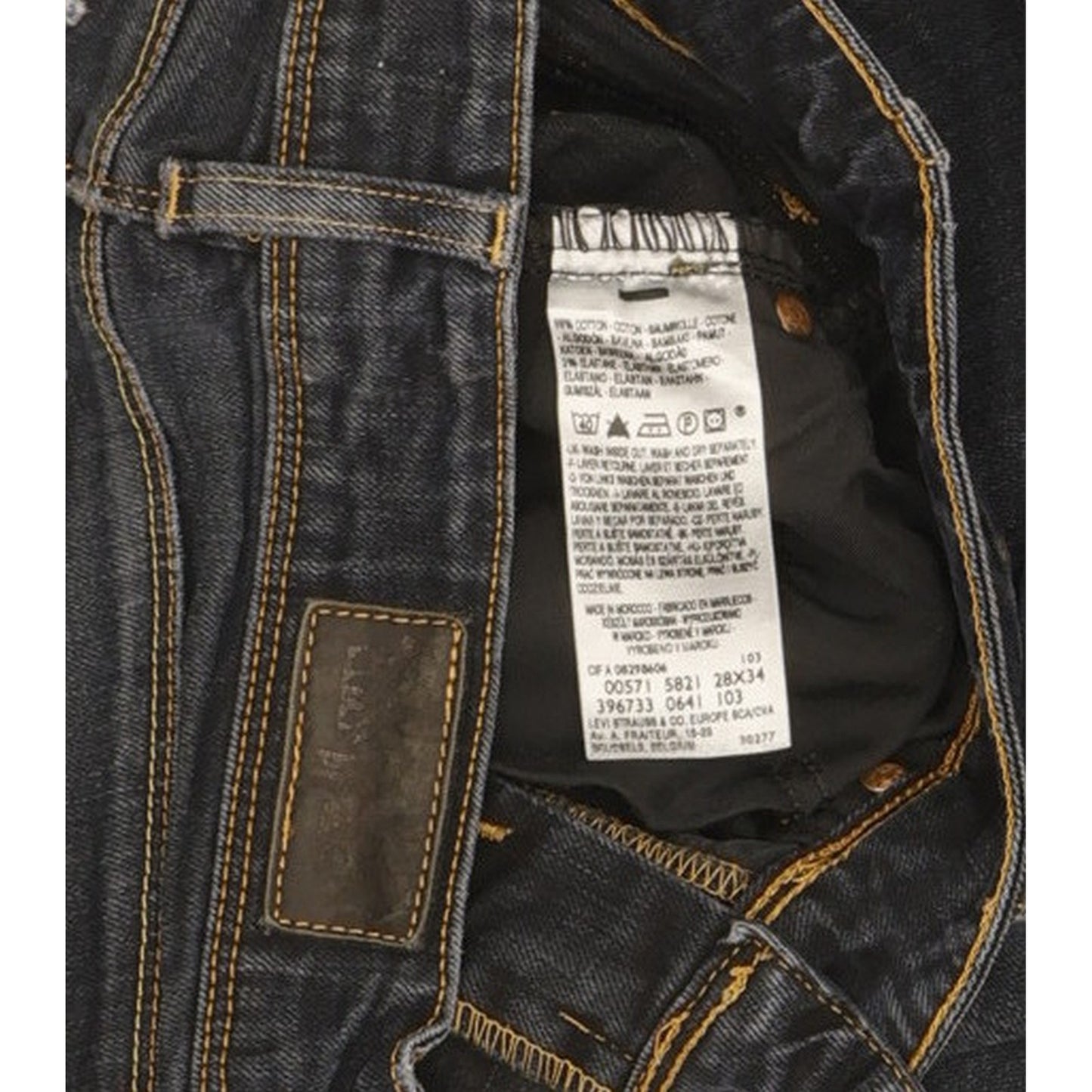 Levi's 571 Men Blue Straight Slim Stretch Jeans W28 L33