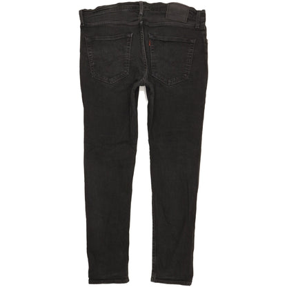 Levi's 512 Men Black Tapered Slim Stretch Jeans W36 L30