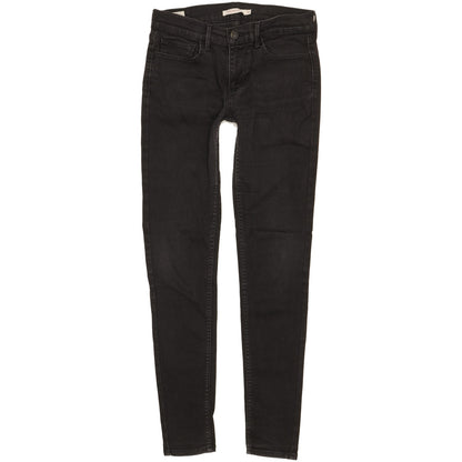 Levi's 710 Super Women Black Skinny Slim Stretch Jeans W30 L31