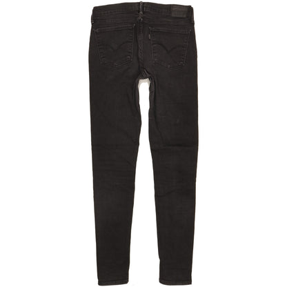 Levi's 710 Super Women Black Skinny Slim Stretch Jeans W30 L31