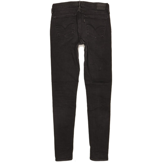 Levi's 710 Super Women Black Skinny Slim Stretch Jeans W30 L31