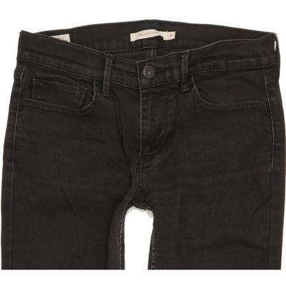 Levi's 710 Super Women Black Skinny Slim Stretch Jeans W30 L31