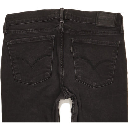 Levi's 710 Super Women Black Skinny Slim Stretch Jeans W30 L31