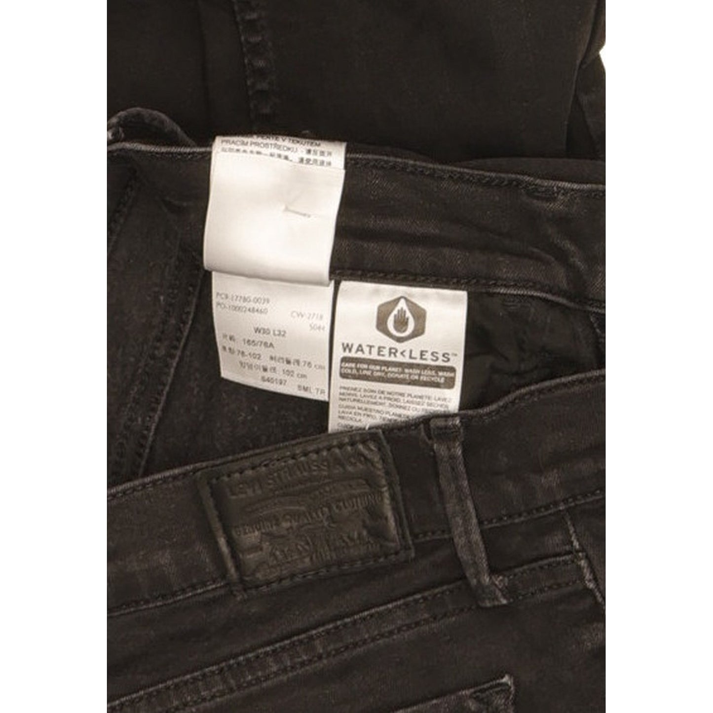 Levi's 710 Super Women Black Skinny Slim Stretch Jeans W30 L31