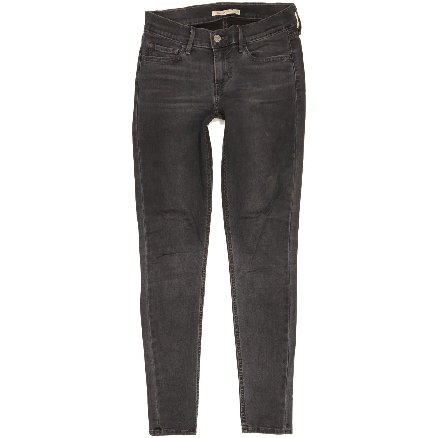 Levi's 710 Super Women Black Skinny Slim Stretch Jeans W27 L29