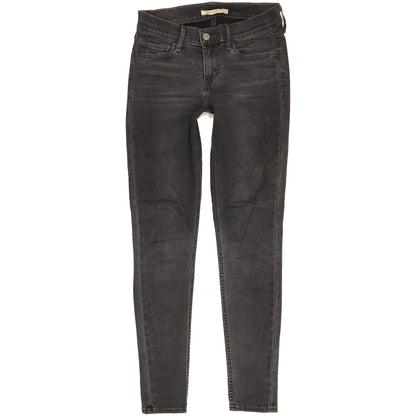 Levi's 710 Super Women Black Skinny Slim Stretch Jeans W27 L29