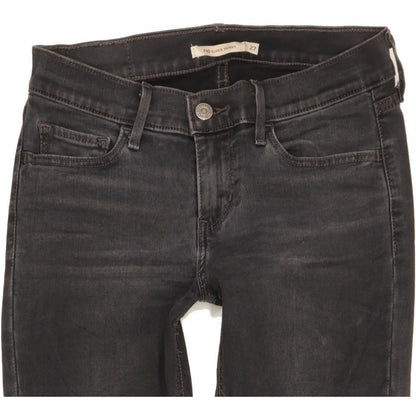 Levi's 710 Super Women Black Skinny Slim Stretch Jeans W27 L29