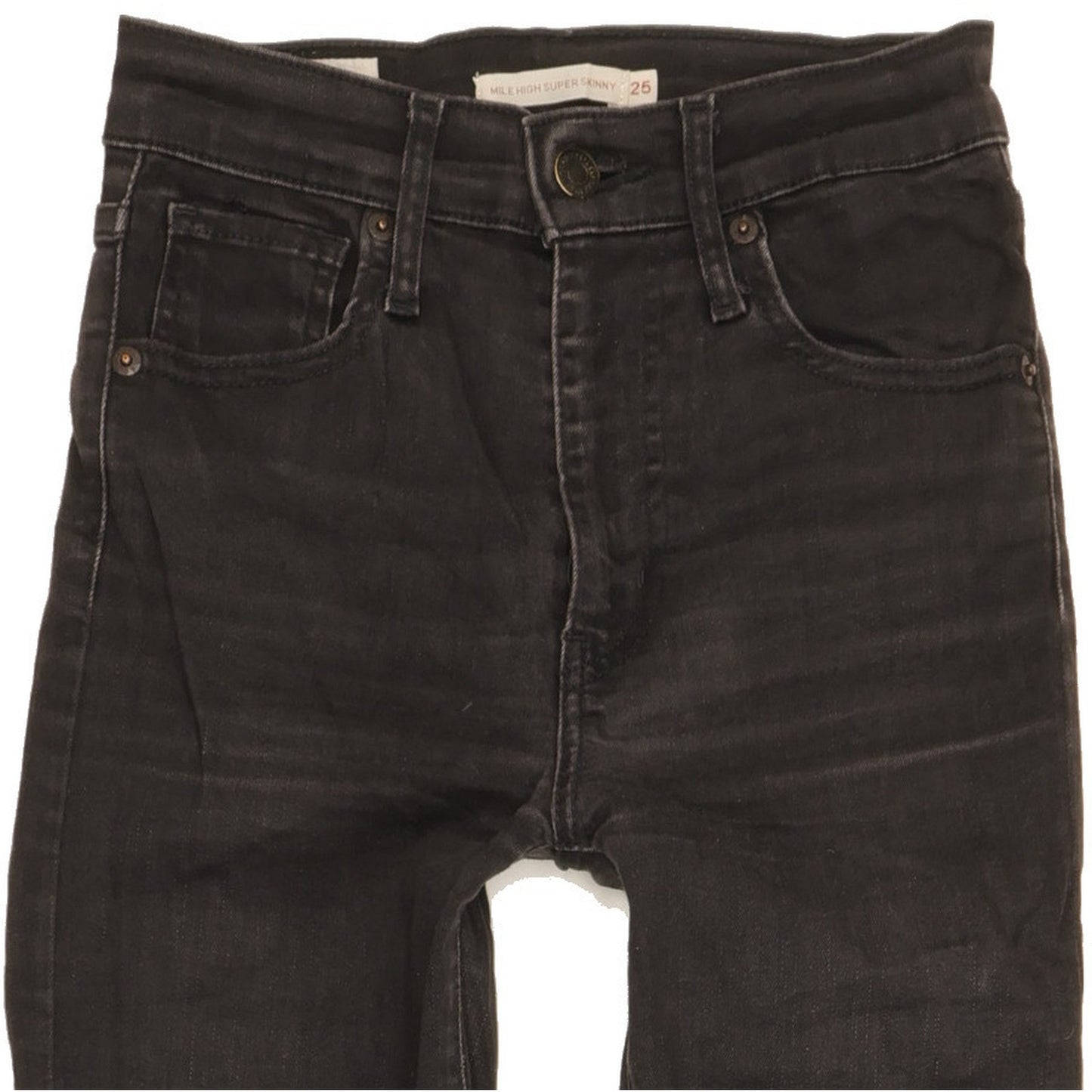 Levi's Mile Women Black Skinny Slim Stretch Jeans W25 L29