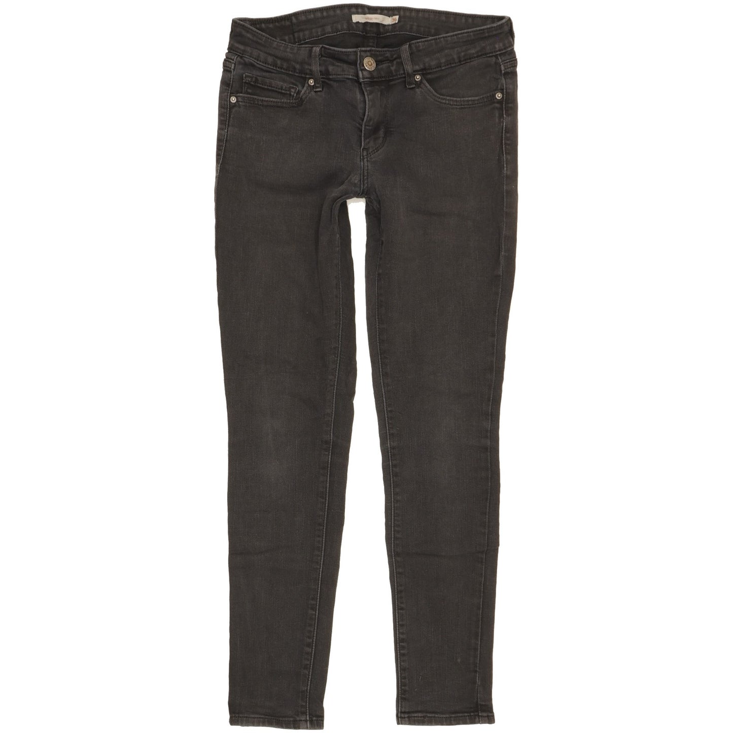 Levi's 711 Women Black Skinny Slim Stretch Jeans W26 L27