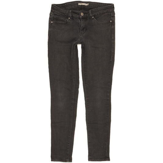 Levi's 711 Women Black Skinny Slim Stretch Jeans W26 L27