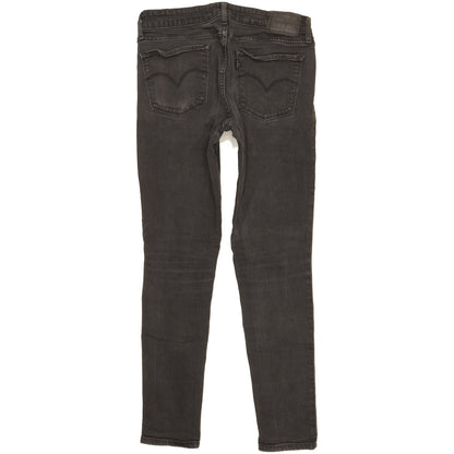 Levi's 711 Women Black Skinny Slim Stretch Jeans W26 L27