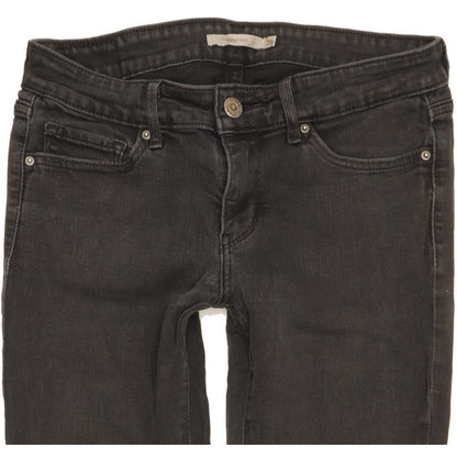 Levi's 711 Women Black Skinny Slim Stretch Jeans W26 L27