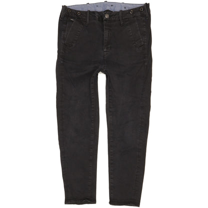 G-Star Bronson Chino Black Skinny Loose Boyfriend Stretch Jeans High Waisted W28 L32