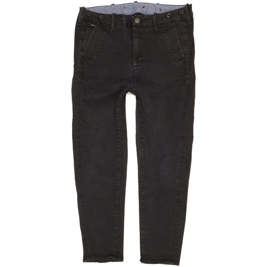 G-Star Bronson Chino Black Skinny Loose Boyfriend Stretch Jeans High Waisted W28 L32