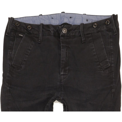 G-Star Bronson Chino Black Skinny Loose Boyfriend Stretch Jeans High Waisted W28 L32