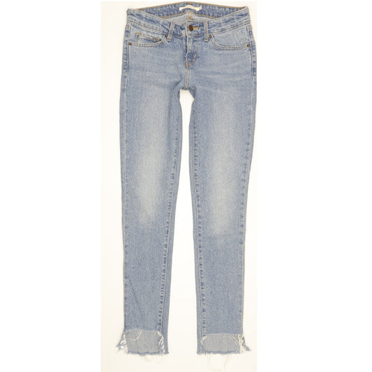 Levi's 711 Women Blue Skinny Slim Stretch Jeans W25 L32