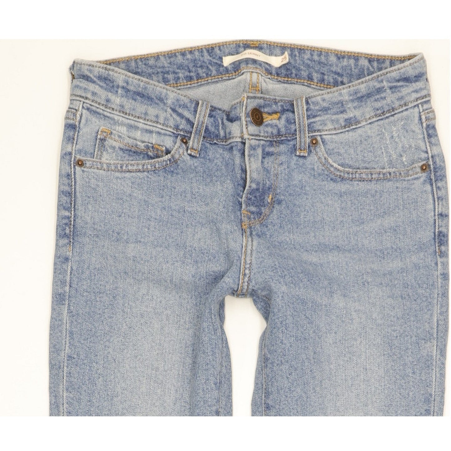 Levi's 711 Women Blue Skinny Slim Stretch Jeans W25 L32