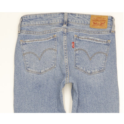 Levi's 711 Women Blue Skinny Slim Stretch Jeans W25 L32
