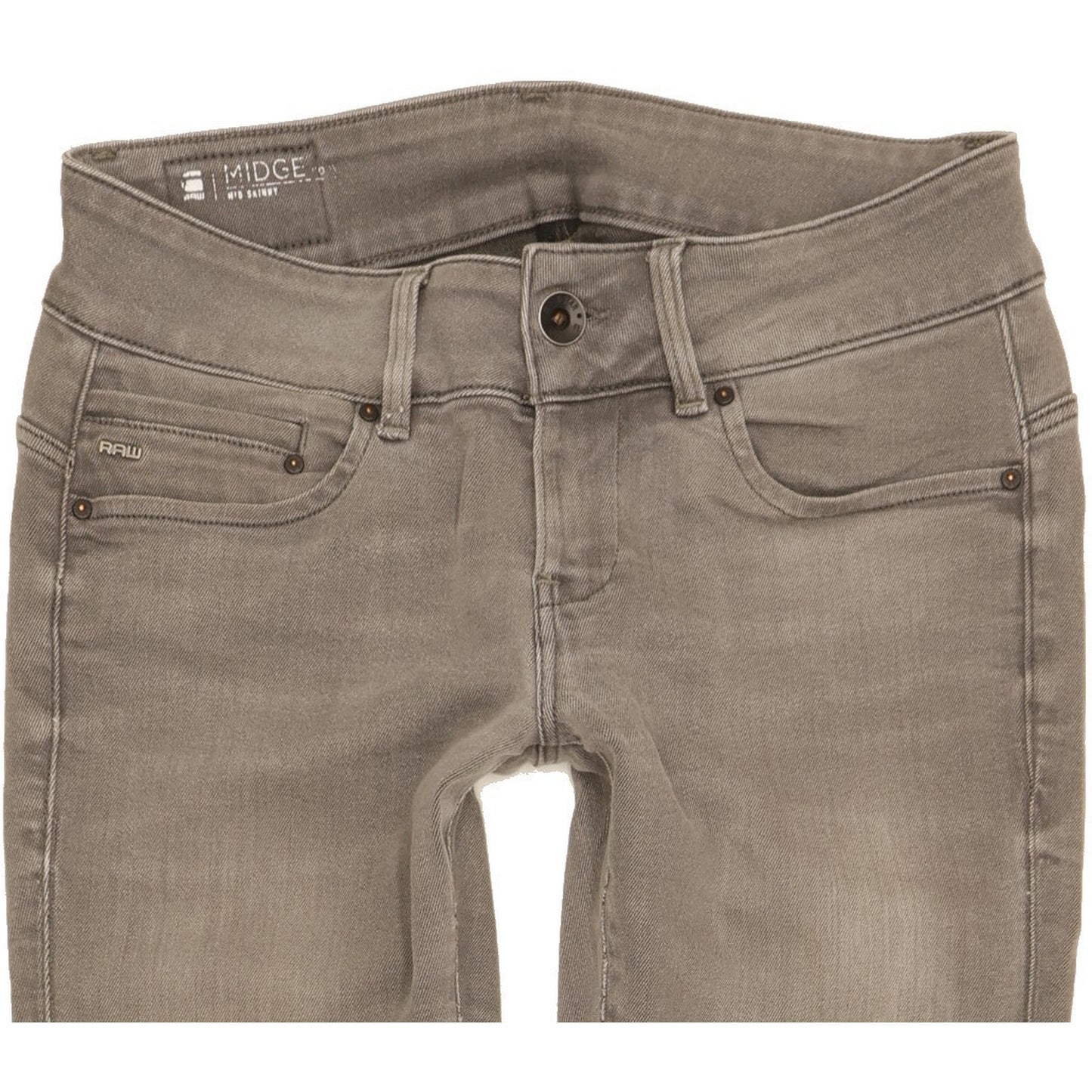 G-Star Midge Women Grey Skinny Slim Stretch Jeans W28 L28