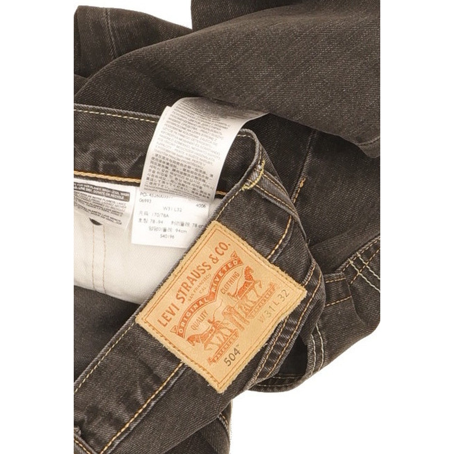 Levi's 504 Men Grey Straight Regular Jeans W31 L28