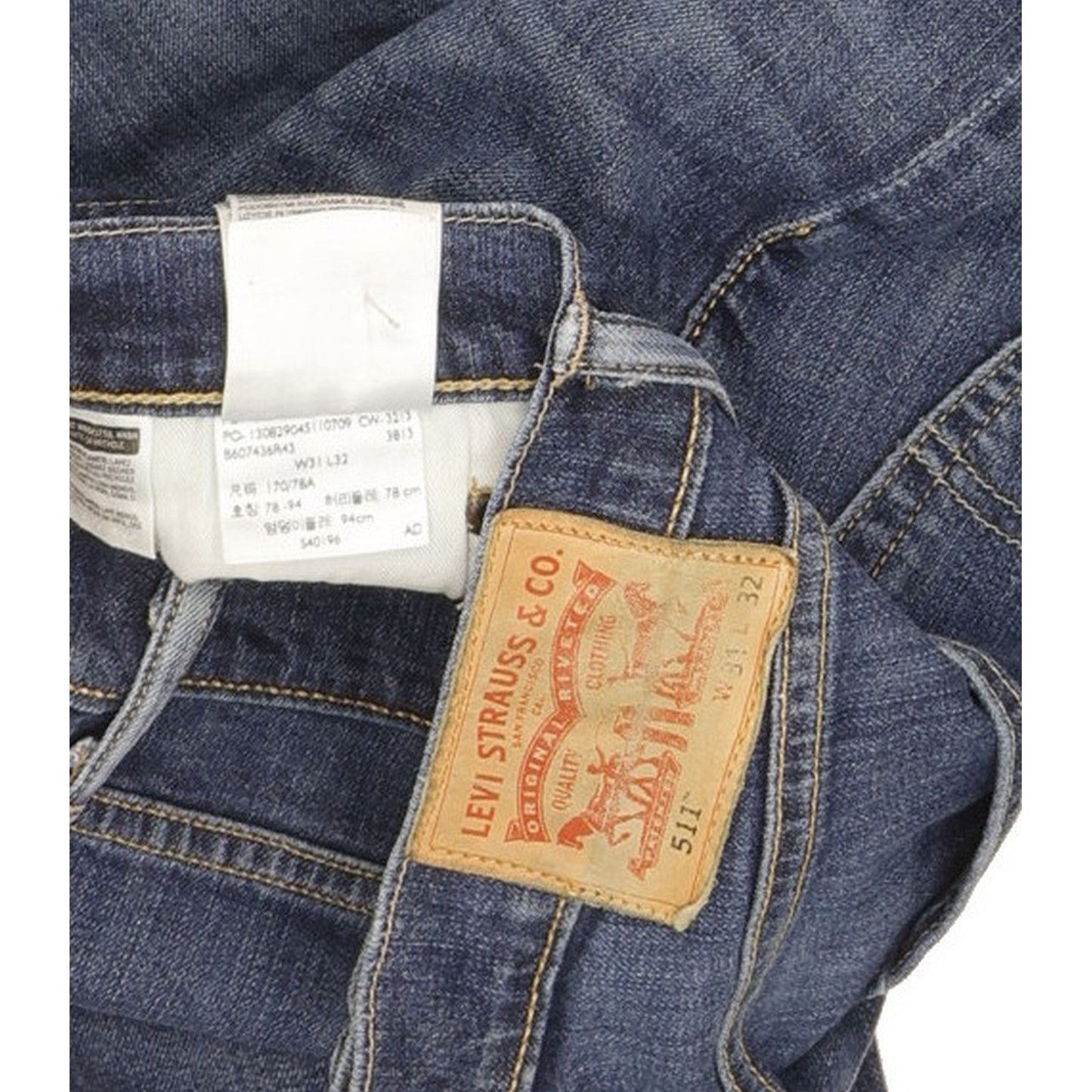 Levi's 511 Men Blue Straight Slim Stretch Jeans W31 L31