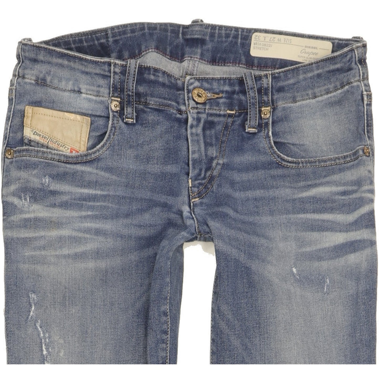 Diesel Grupee Women Blue Skinny Slim Stretch Jeans W27 L29