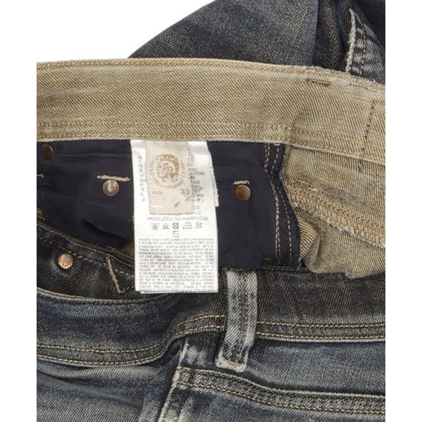 Diesel Larkee Men Blue Straight Regular Stretch Jeans W33 L36