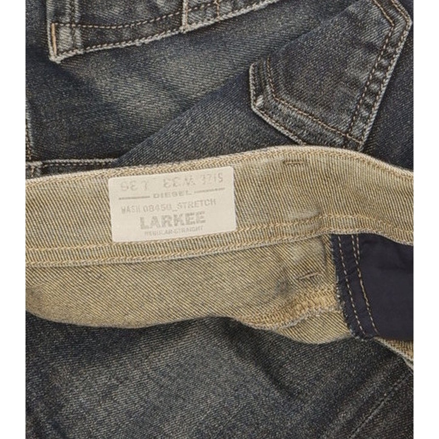 Diesel Larkee Men Blue Straight Regular Stretch Jeans W33 L36