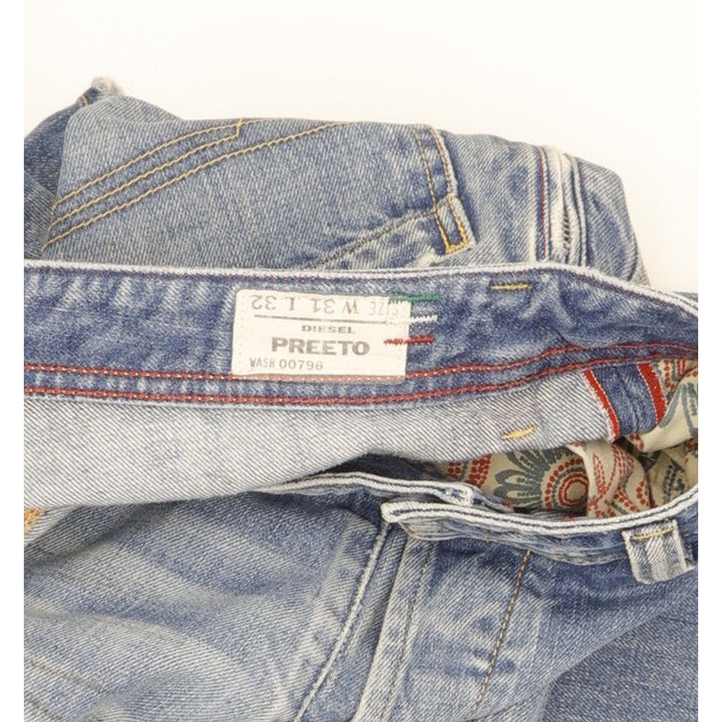 Diesel Preeto Men Blue Straight Regular Jeans W31 L32