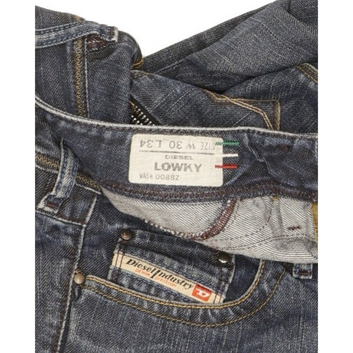 Diesel Lowky Men Blue Straight Slim Jeans W30 L34
