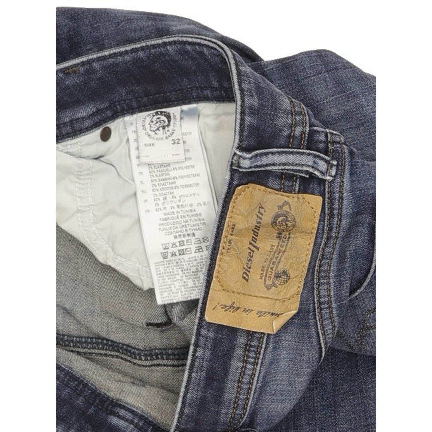 Diesel Waykee Men Blue Straight Regular Stretch Jeans W32 L32