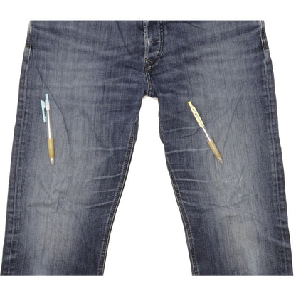 Diesel Waykee Men Blue Straight Regular Stretch Jeans W32 L32