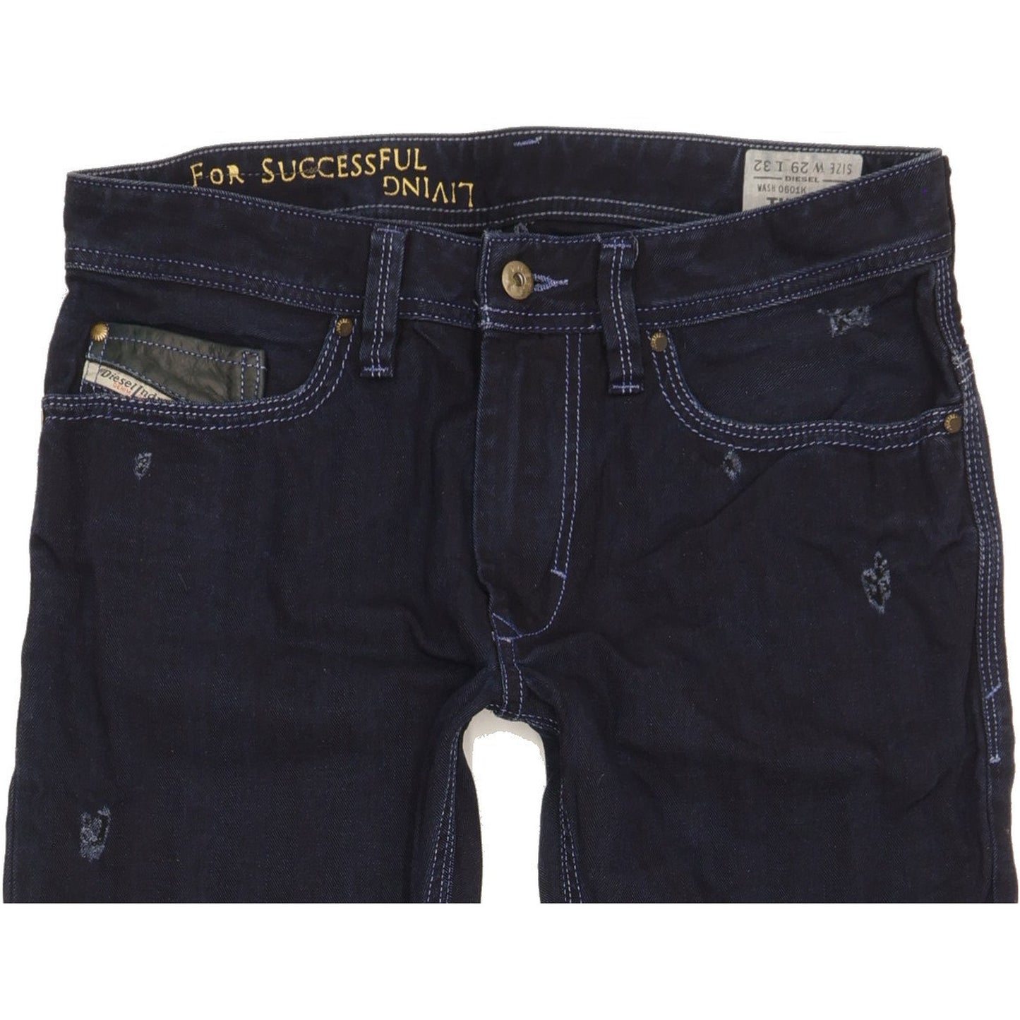 Diesel Thanaz Men Navy Skinny Slim Jeans W29 L22