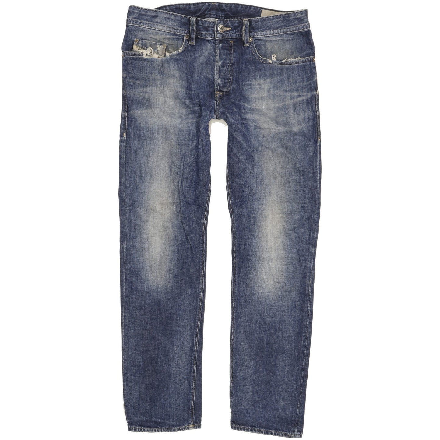 Diesel Buster Men Blue Tapered Slim Jeans W32 L30