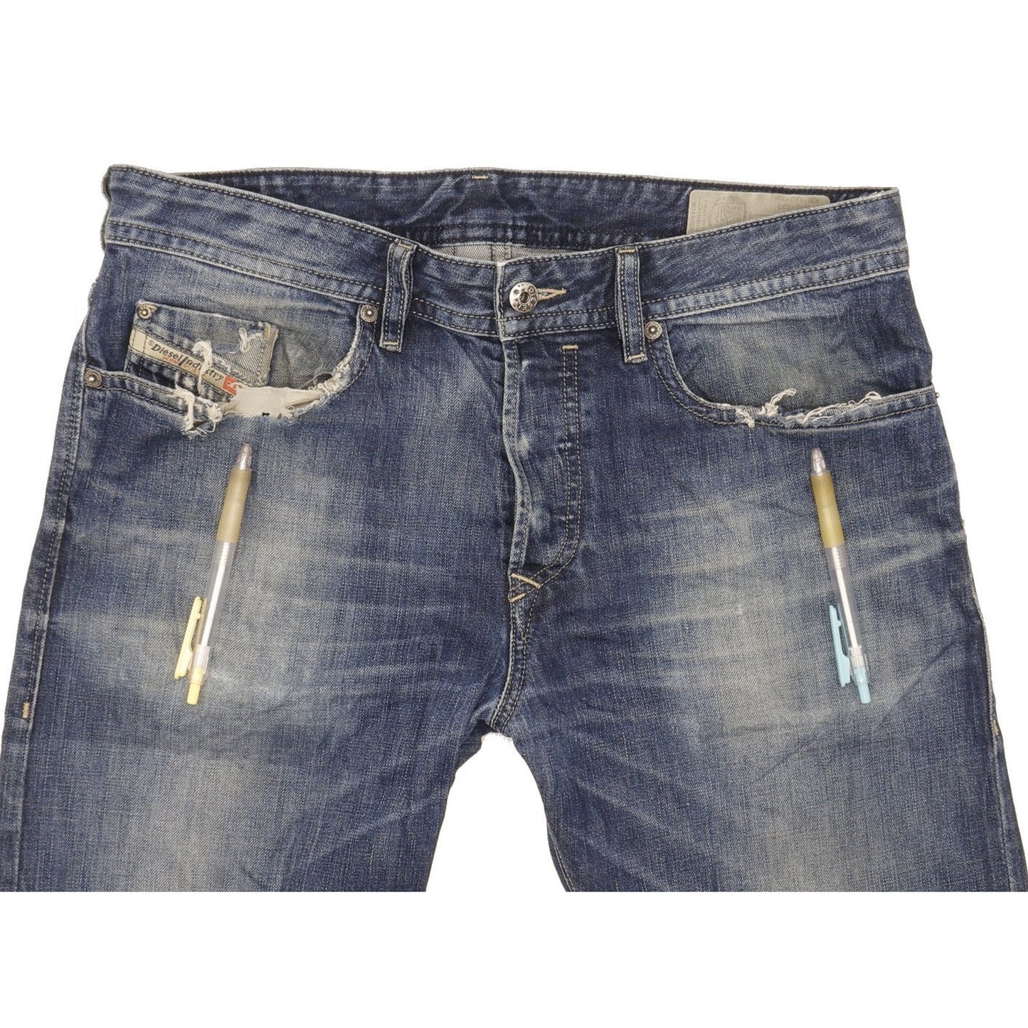 Diesel Buster Men Blue Tapered Slim Jeans W32 L30