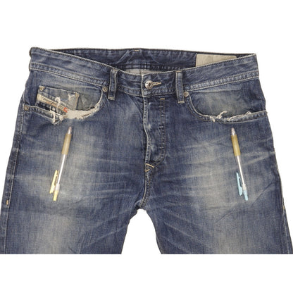 Diesel Buster Men Blue Tapered Slim Jeans W32 L30
