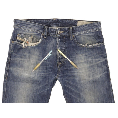 Diesel Buster Men Blue Tapered Slim Jeans W32 L30