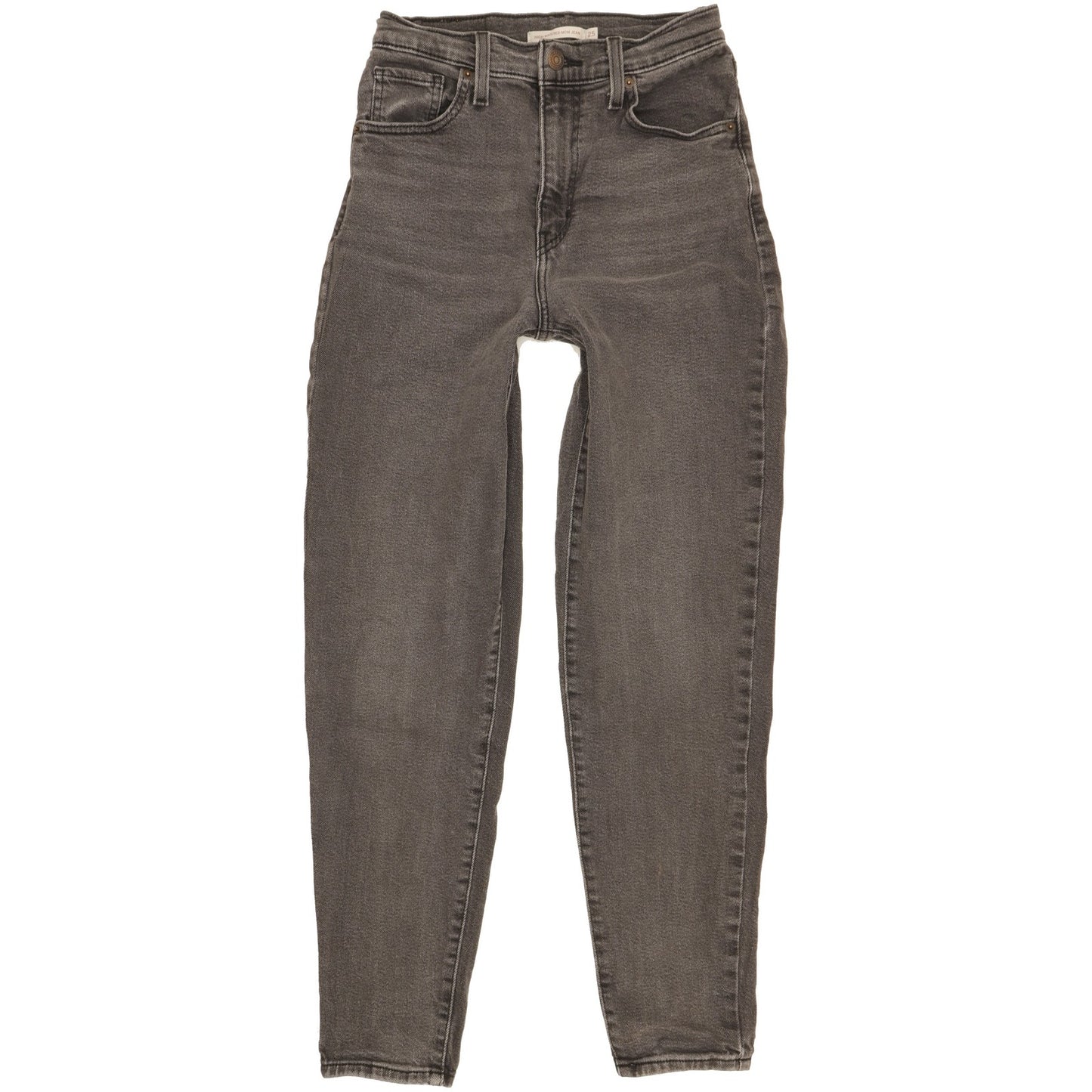 Levi's Black Tapered Relaxed Mom Stretch Jeans High Waisted W25 L29