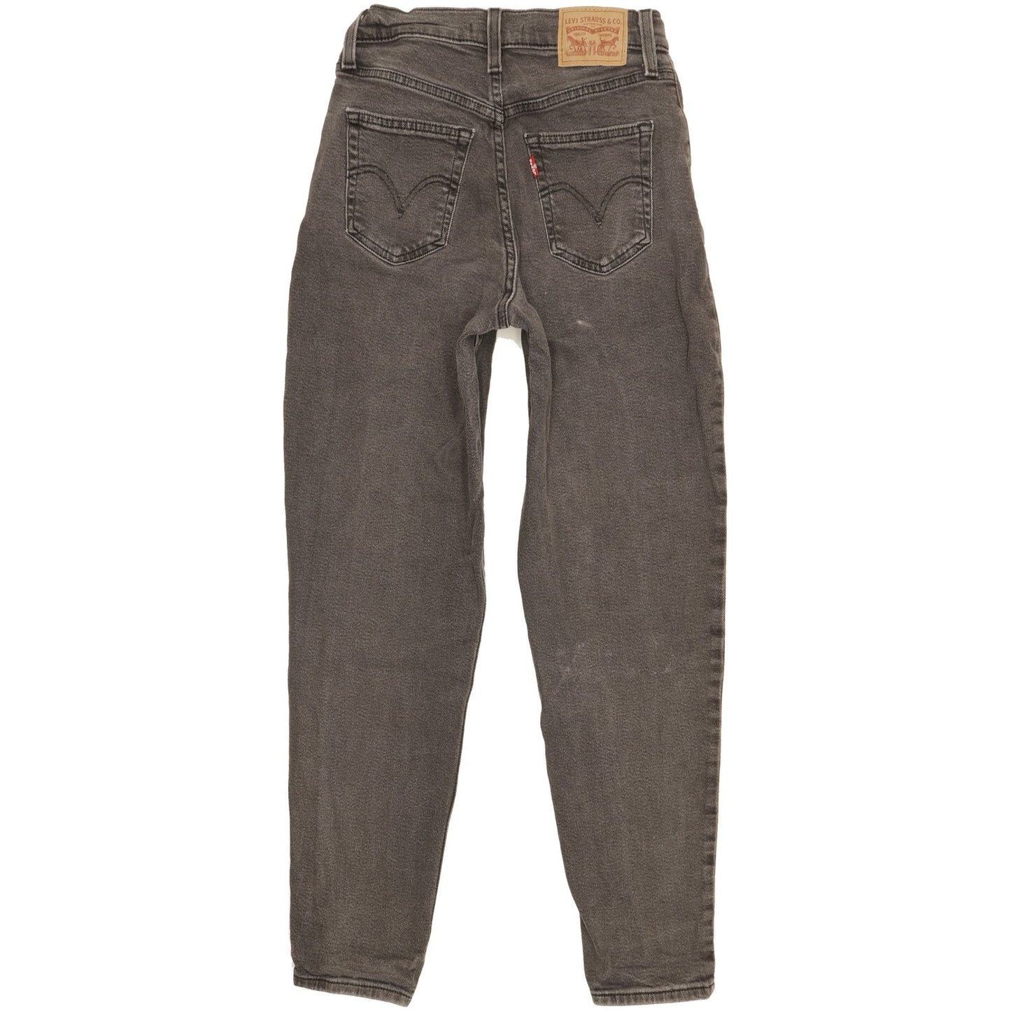 Levi's Black Tapered Relaxed Mom Stretch Jeans High Waisted W25 L29
