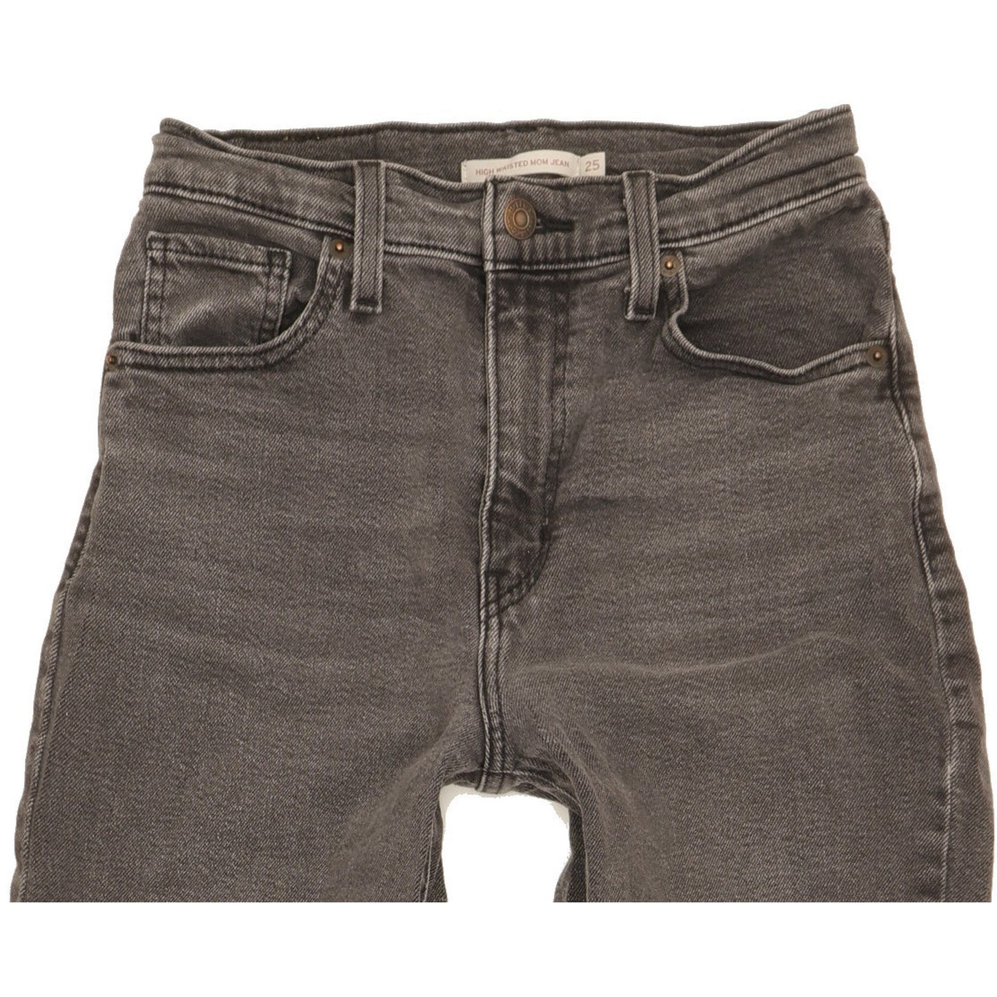 Levi's Black Tapered Relaxed Mom Stretch Jeans High Waisted W25 L29