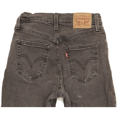 Levi's Black Tapered Relaxed Mom Stretch Jeans High Waisted W25 L29
