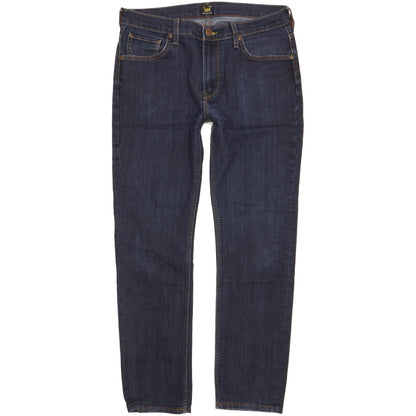 Lee Rider Men Blue Straight Regular Stretch Jeans W32 L29