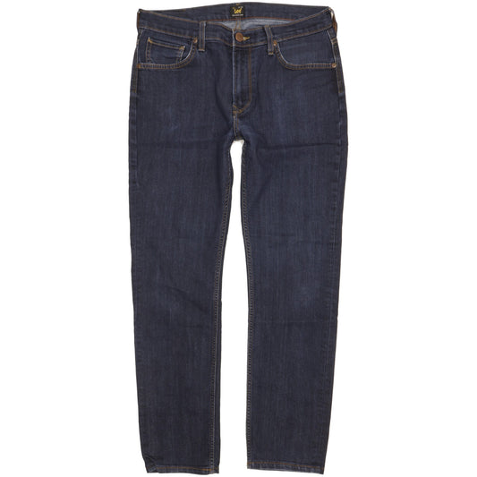 Lee Rider Men Blue Straight Regular Stretch Jeans W32 L29