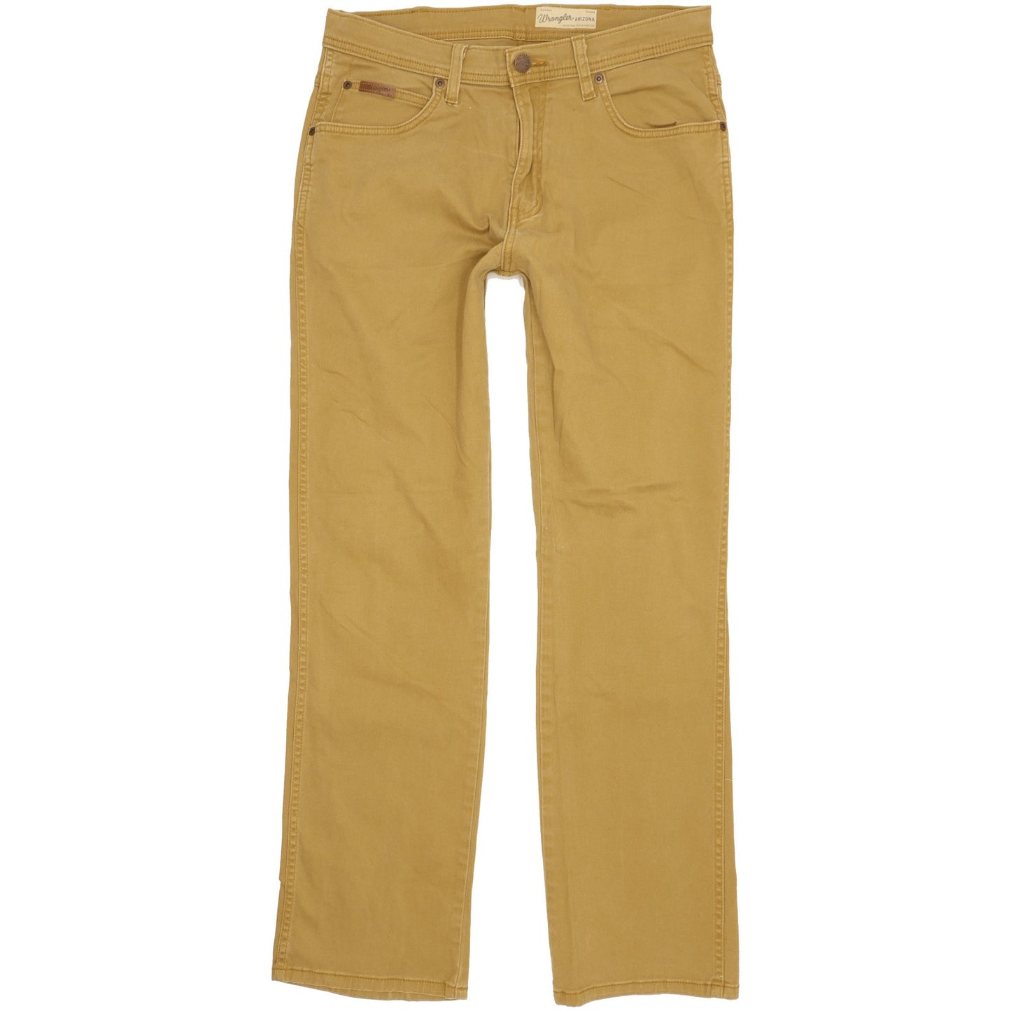 Wrangler Arizona Men Brown Straight Regular Stretch Jeans W33 L31