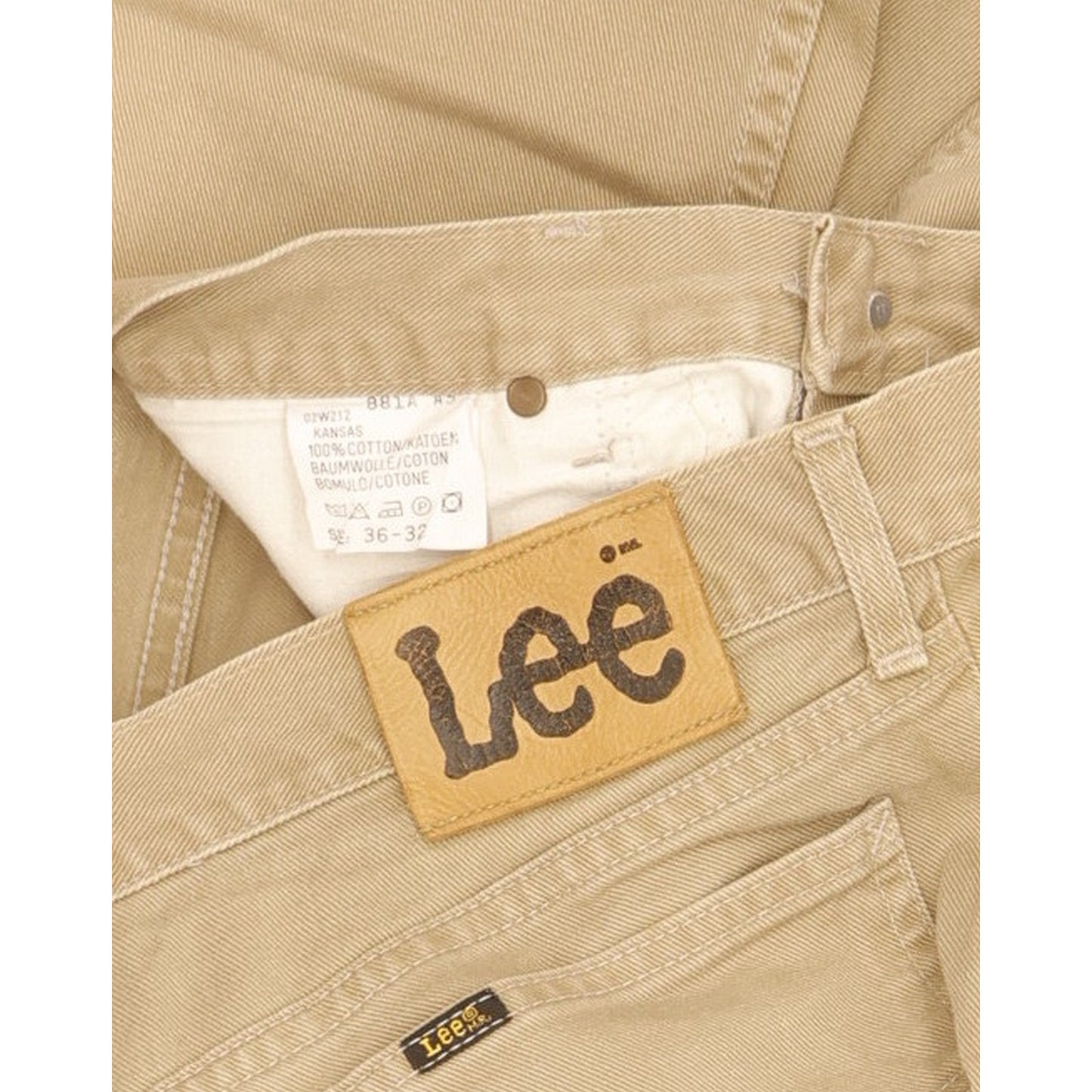 Lee Kansas Men Beige Straight Regular Jeans W36 L31
