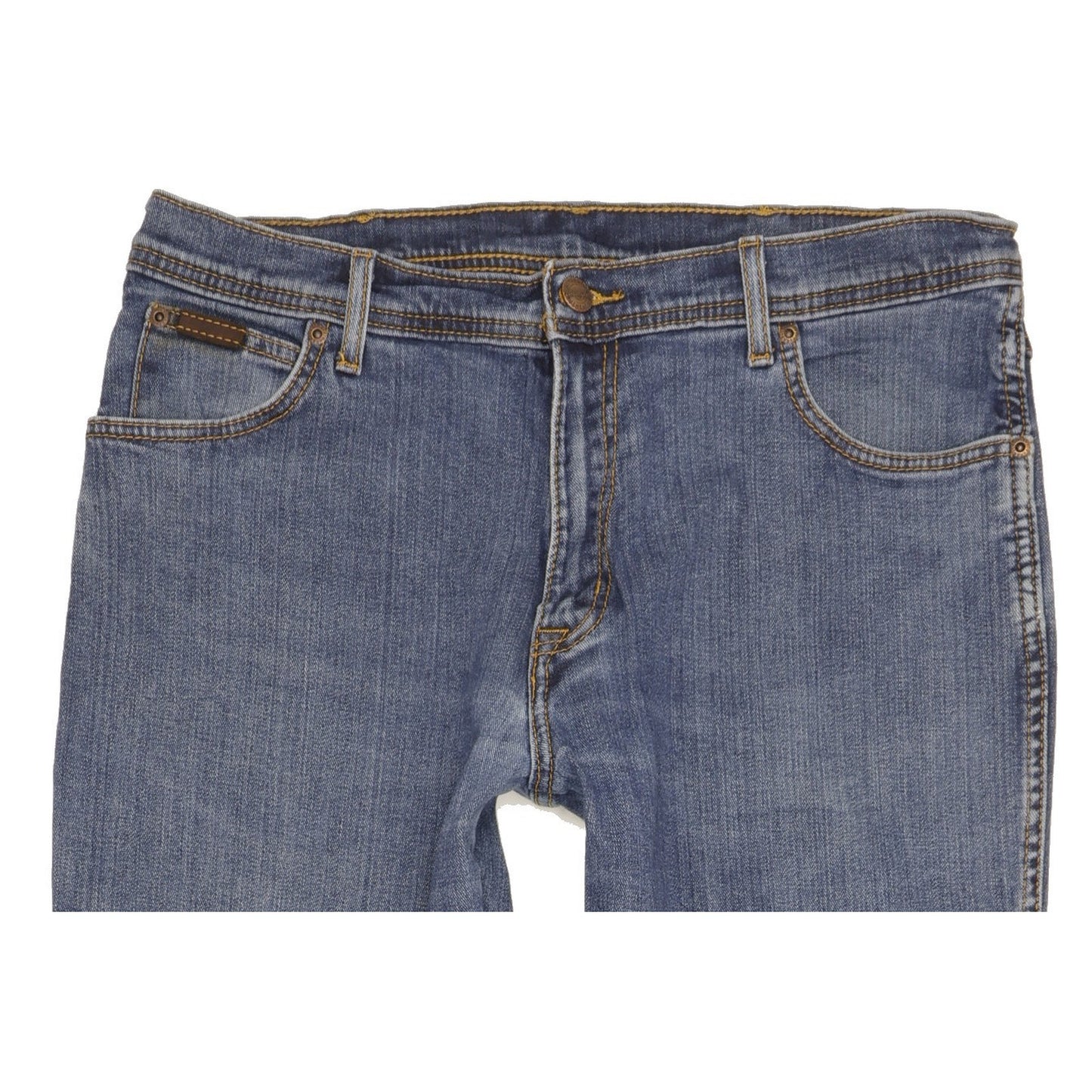 Wrangler Texas Men Blue Straight Regular Stretch Jeans W36 L33
