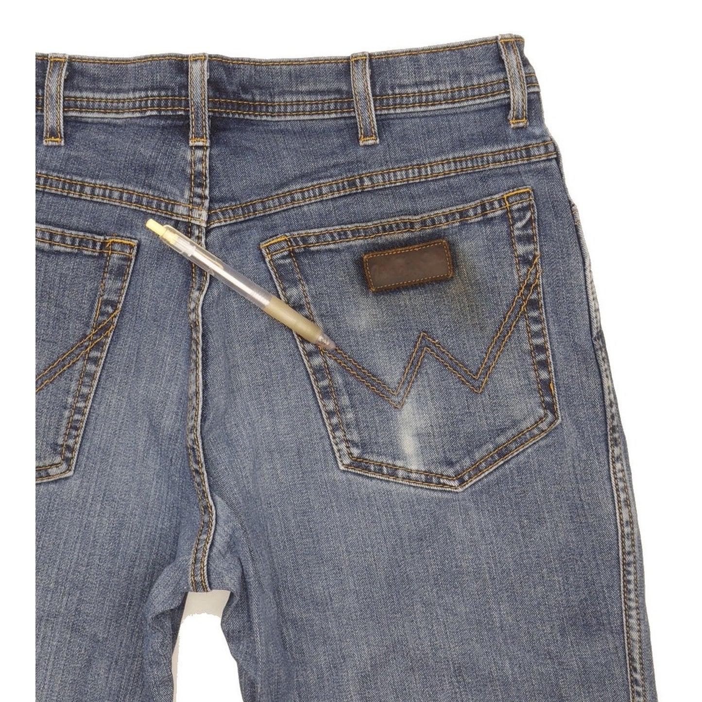 Wrangler Texas Men Blue Straight Regular Stretch Jeans W36 L33