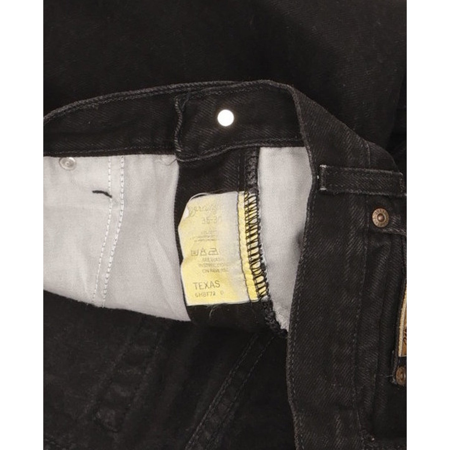 Wrangler Texas Men Black Straight Regular Jeans W36 L30