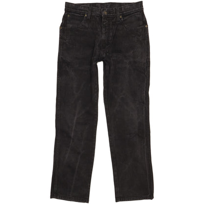 Wrangler Durable Quality Men Black Straight Regular Stretch Jeans W32 L30
