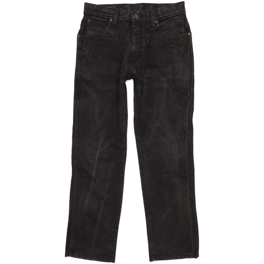 Wrangler Durable Quality Men Black Straight Regular Stretch Jeans W32 L30